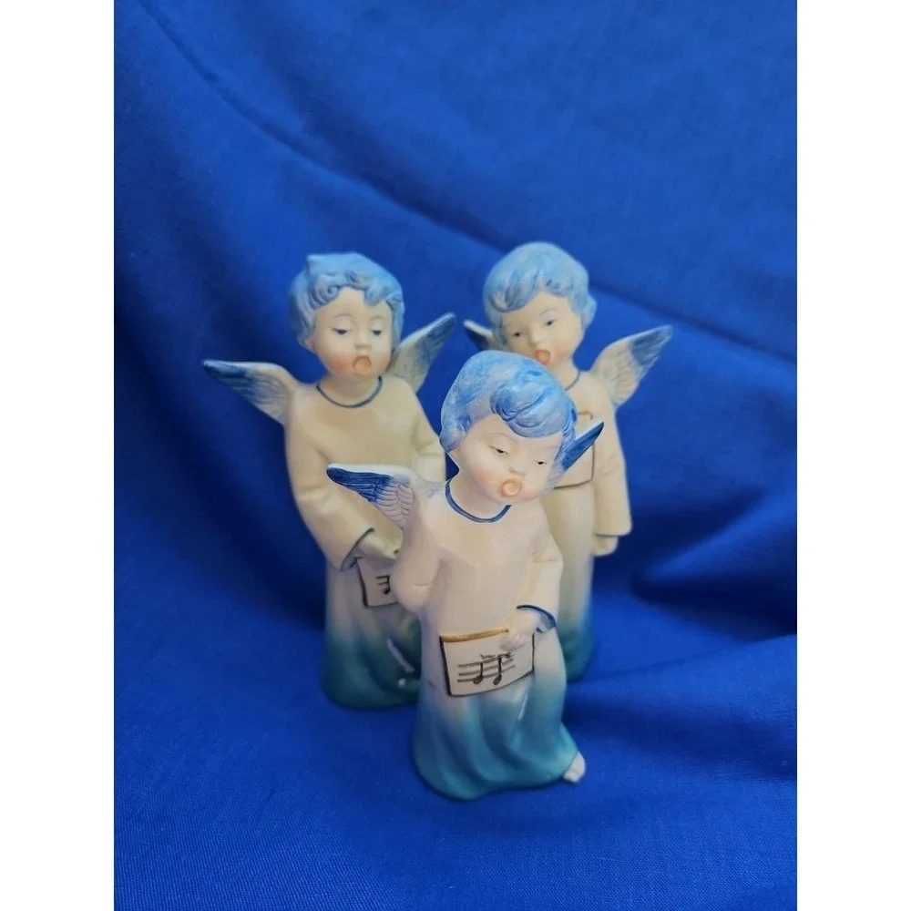Vintage MCM Christmas Angel Set Singing Choir 7